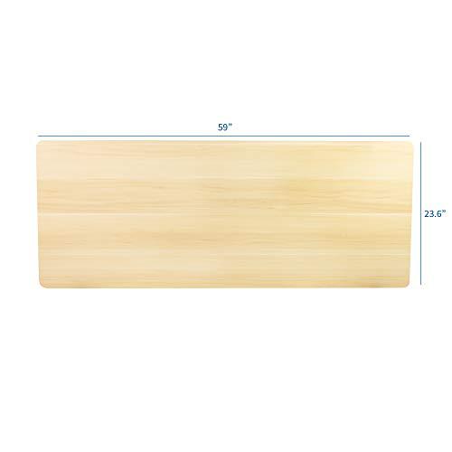 Light Wood 60 x 24 inch Universal Solid One-Piece Table Top. Picture 3