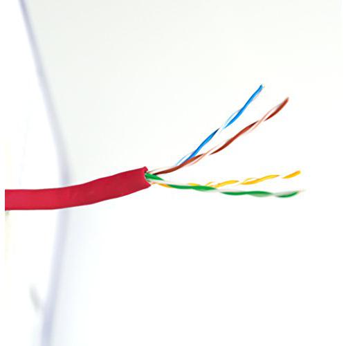 Red 1,000ft Bulk Cat5e, CCA Ethernet Cable, 24 AWG, UTP Pull Box, Cat-5e Wire. Picture 3