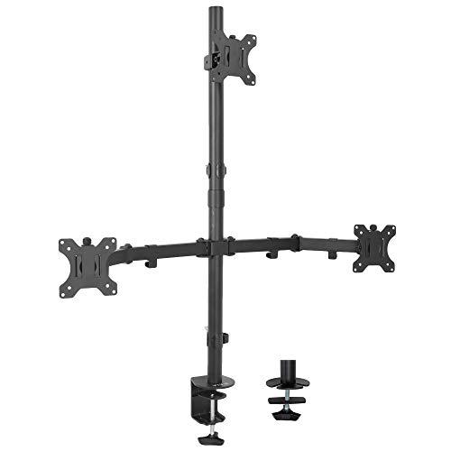 Triple LCD Monitor Desk Mount Stand Heavy Duty and Fully Adjustable, 3 Screens. Picture 1
