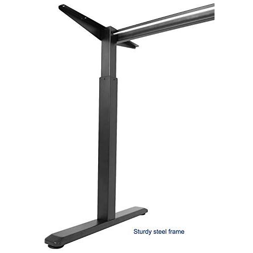 Black Manual Height Adjustable Stand Up Desk Frame. Picture 9