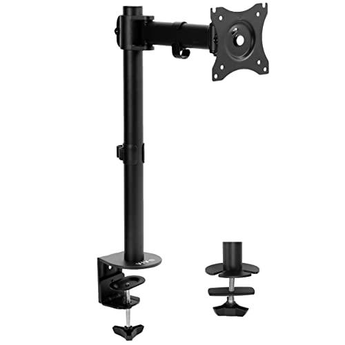 Single 13 to 32 inch Computer Monitor Desk Mount, Short Adjustable Arm. Picture 1