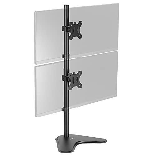 Dual Monitor Desk Stand Free-Standing LCD Mount, Holds in Stacked Position. Picture 1