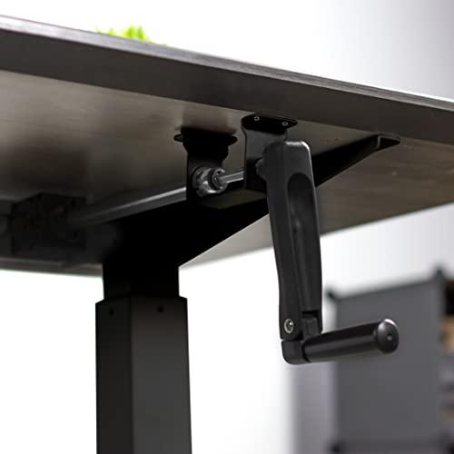 Black Manual Height Adjustable Stand Up Desk Frame. Picture 4