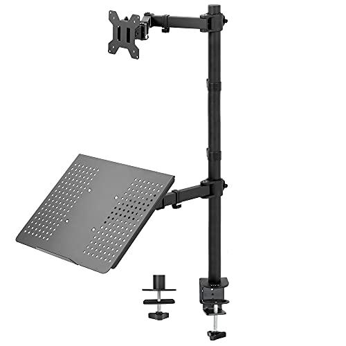 Laptop and 13 to 32 inch LCD Monitor Stand up Desk Mount, Extra Tall. Picture 1