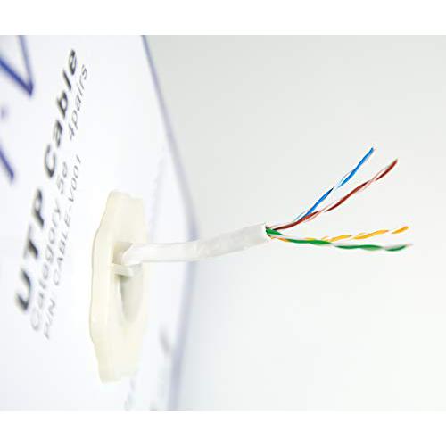White 1,000ft Bulk Cat5e, CCA Ethernet Cable, 24 AWG, UTP Pull Box, Cat-5e Wire. Picture 2