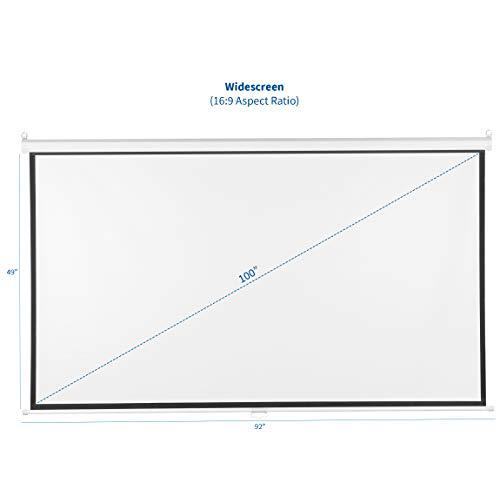 100 inch Diagonal Projector Screen, 16:9 Projection HD, 4K 3D 1080P HD. Picture 2