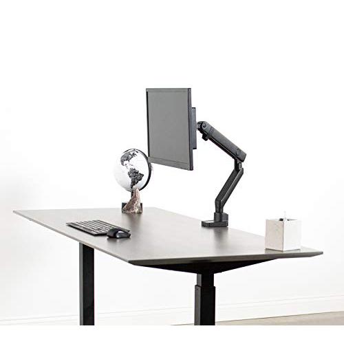 Premium Aluminum Full Motion Single Monitor Desk Mount Stand. Picture 9