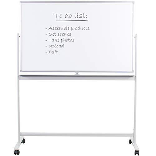 Mobile Dry Erase Board 48 x 32 inches, Double Sided Magnetic Whiteboard. Picture 1