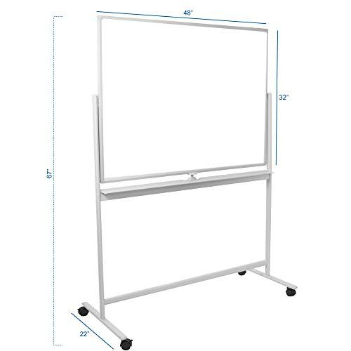 Mobile Dry Erase Board 48 x 32 inches, Double Sided Magnetic Whiteboard. Picture 2