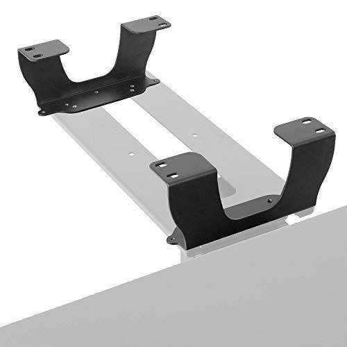 Steel Dual Spacer Brackets for Under Desk Keyboard and Mouse Slider Tray. Picture 1