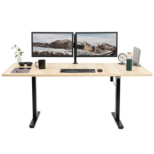 Electric Height Adjustable 71 x 30 inch Stand Up Desk, Active Workstation. Picture 1
