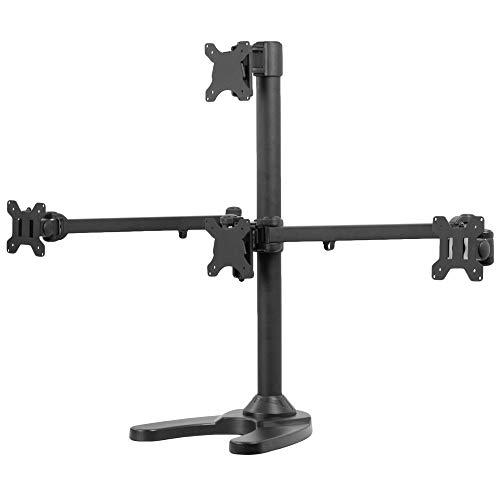 Steel Quad 13 to 32 inch LED LCD Computer Monitor Heavy Duty Freestanding Mount. Picture 1