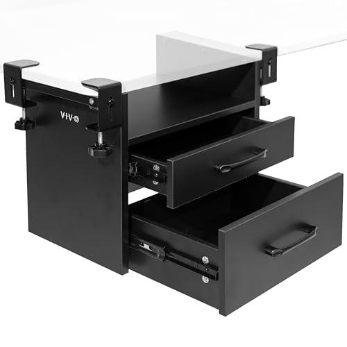 Corner Clamp-on Under Desk Drawer and Shelf System, Office Accessory Holder. Picture 1
