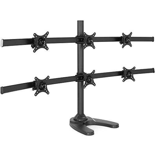 Hex LCD Monitor Height Adjustable 6 Screen Desk Mount Stand. Picture 1