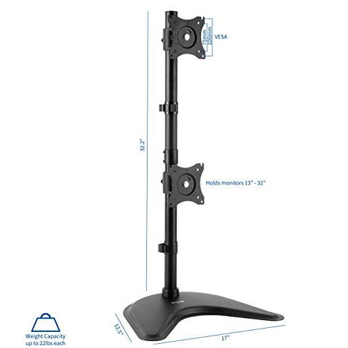 Dual LCD 13 to 32 inch Monitor Vertical Desk Stand, Free-Standing Mount. Picture 2