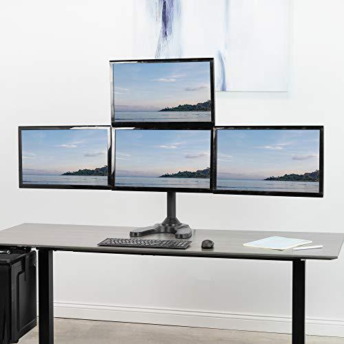 Steel Quad 13 to 32 inch LED LCD Computer Monitor Heavy Duty Freestanding Mount. Picture 2