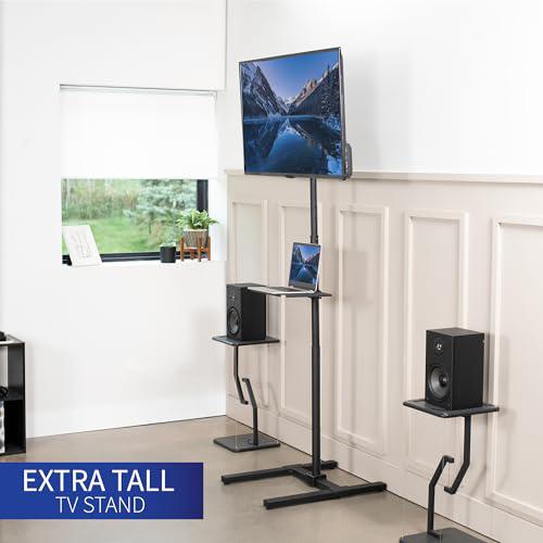 Extra Tall TV Floor Stand with Shelf for 13 to 50 inch Screens, LED OLED 4K. Picture 2