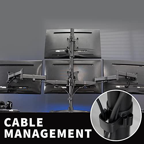 Quad LCD Monitor Desk Stand Mount, Free-Standing 3 Plus 1, Holds 4 Screens. Picture 5