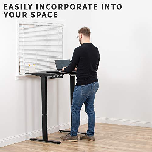 Electric Height Adjustable 44 x 24 inch Stand Up Desk, Standing Workstation. Picture 6