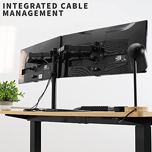 Dual 13 to 30 inch Monitor Free-Standing Mount, Fully Adjustable Desk Stand. Picture 5