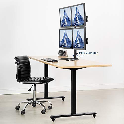 Quad Freestanding Full Motion Aluminum VESA Computer Monitor Mount Desk Stand. Picture 5