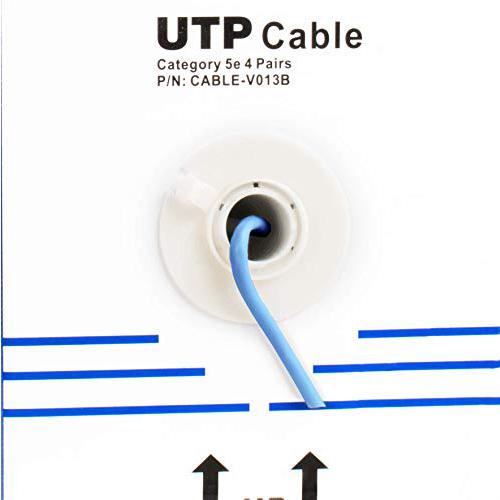 Blue 250ft Bulk Cat5e, CCA Ethernet Cable, 24 AWG, UTP Pull Box. Picture 4