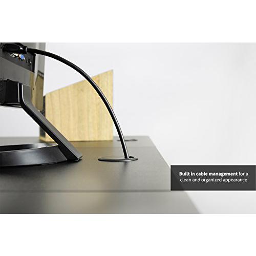 Electric Height Adjustable 63 x 32 inch Memory Stand Up Desk, Black Table Top. Picture 7