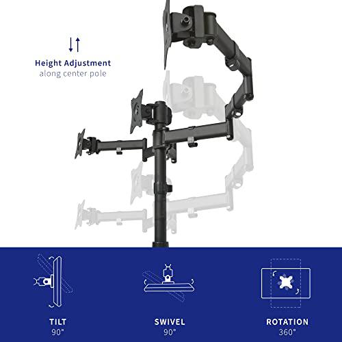 Triple Monitor Mount Fully Adjustable Desk Free Stand for 3 LCD Screens. Picture 3