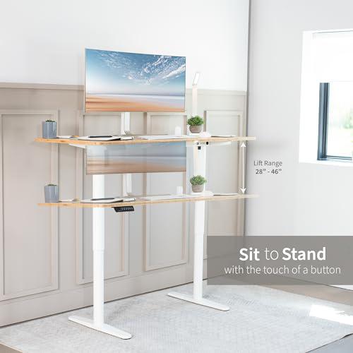 Compact Electric Stand Up Desk Frame for 41 to 74 inch Table Tops. Picture 5