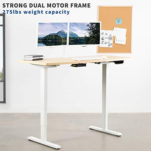 Electric Dual Motor Stand Up Desk Frame for 40 to 84 inch Table Tops, Frame Only. Picture 2