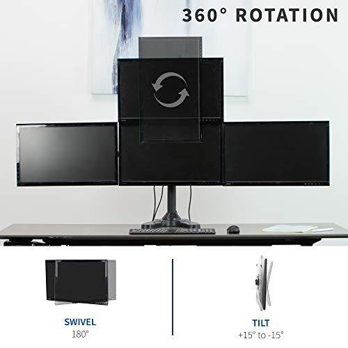 Steel Quad 13 to 32 inch LED LCD Computer Monitor Heavy Duty Freestanding Mount. Picture 5