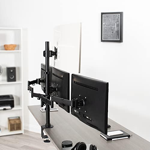 Quad Monitor Adjustable Heavy Duty Mount, Articulating Stand for 4 LCD Screens. Picture 8