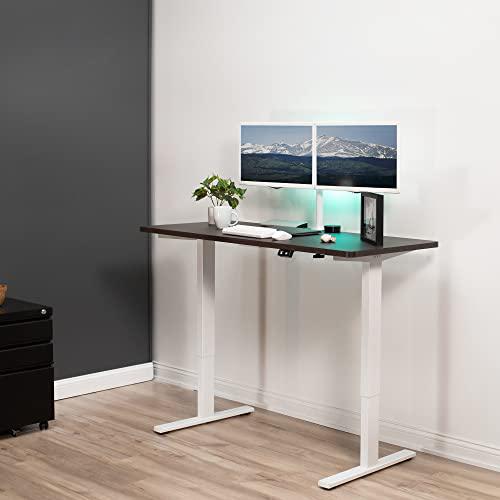 60-inch Electric Height Adjustable 60 x 24 inch Stand Up Desk, Espresso. Picture 2