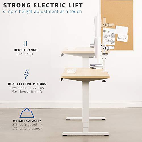 Electric Dual Motor Stand Up Desk Frame for 40 to 84 inch Table Tops, Frame Only. Picture 3
