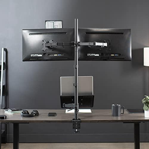 Laptop and Dual 13 to 27 inch LCD Monitor Stand up Desk Mount, Extra Tall. Picture 7