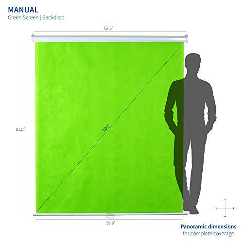 Pull Down 100 inch Diagonal Green Screen, Mountable Chroma Key Panel Backdrop. Picture 2