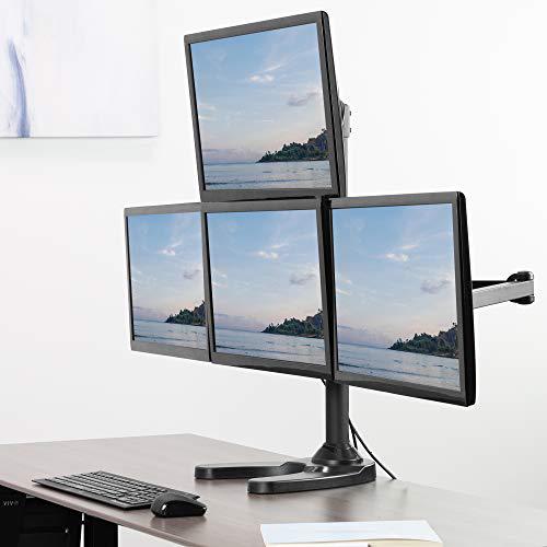Steel Quad 13 to 32 inch LED LCD Computer Monitor Heavy Duty Freestanding Mount. Picture 9