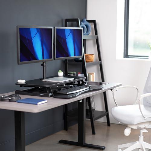 32 inch Standing Desk Converter with Dual 13 to 30 inch Monitor Stand. Picture 8