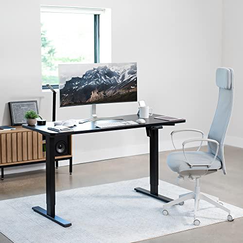 Electric Height Adjustable 60 x 24 inch Memory Stand Up Desk, Black. Picture 2