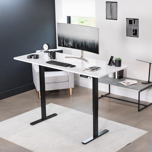 Electric Height Adjustable 71 x 30 inch Memory Stand Up Desk, White Dry. Picture 9