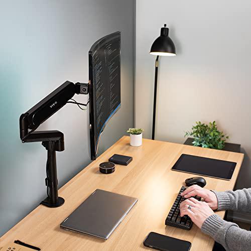 Single Monitor Arm Mount for 17 to 32 inch Screens - Pneumatic Height Adjustment. Picture 8
