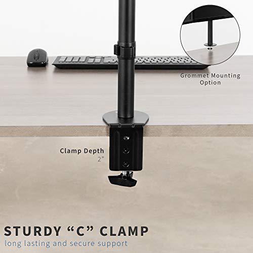 Quad 13 to 24 inch LCD Monitor Clamp-on Desk Mount, 3 Plus 1. Picture 4