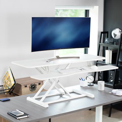 48 inch Desk Converter, K Series, Height Adjustable Sit to Stand Riser. Picture 2