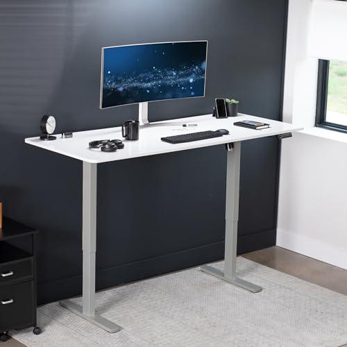 Electric Height Adjustable 71 x 30 inch Memory Stand Up Desk, White Dry. Picture 2