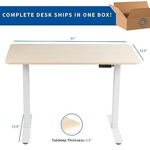 Electric Height Adjustable 44 x 24 inch Stand Up Desk, Standing Workstation. Picture 5