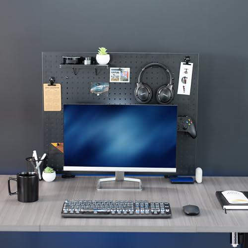 Steel Clamp-on Desk Pegboard, 30 x 24 inch Privacy Panel, Magnetic Peg Board. Picture 9