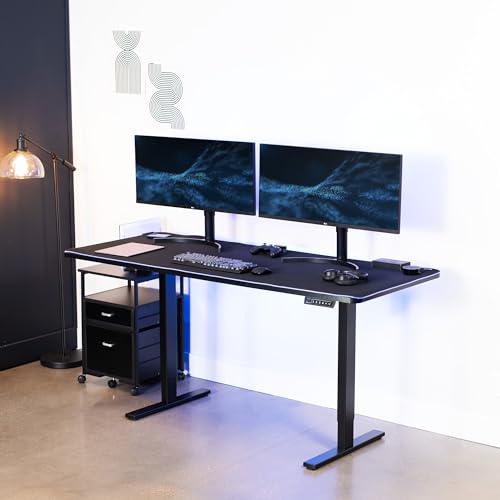 Electric Height Adjustable 71 x 30 inch Memory Stand Up Desk with RGB Pad. Picture 8