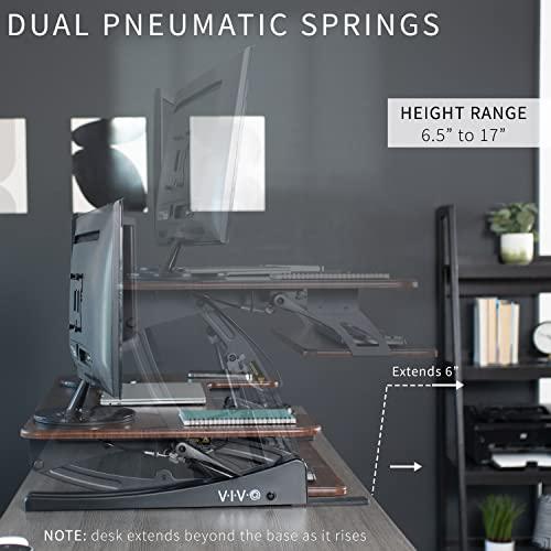 36 inch Height Adjustable Stand Up Desk Converter, V Series. Picture 5