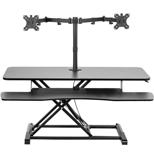 Height Adjustable 42 inch Standing Desk Converter. Picture 1
