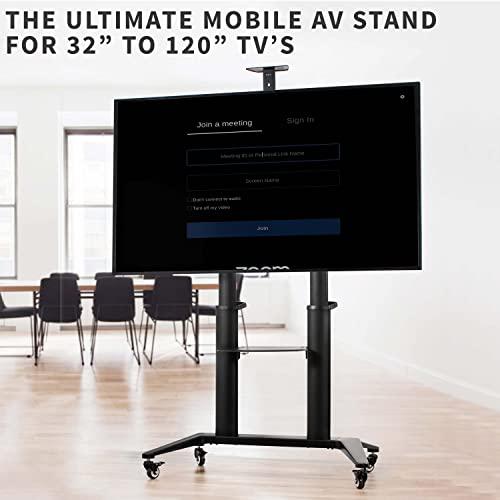 Premium Aluminum Mobile TV Cart for 32 to 120 inch Screens up to 308 lbs. Picture 8